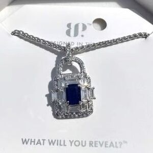 Sapphire Lock Necklace - Gorgeous!